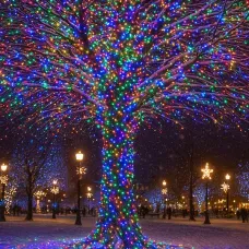 Гірлянда Нитка вулична 1000 LED 100 м біла, мультиколор