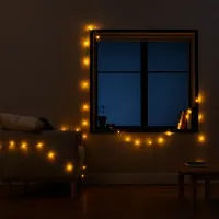 Гірлянда Нитка 50 LED 6 м чорна, жовтий