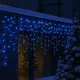 Вулична гірлянда бахрома 12(м) 200 led світлодіодів зовнішня синя білий дріт