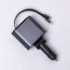 Автомобільний зарядний пристрій з висувними кабелями та портами USB-A/USB-C HP-C1