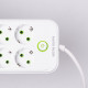 Мережевий фільтр 2.8 м подовжувач на 8 розеток з 3 USB 1 Type-C та кнопкою відключення F20U Білий HP-5-27