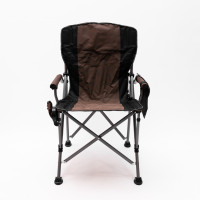 Крісло для риболовлі розкладне туристичне складане для відпочинку на природу коричневе SJ-0019BR
