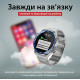 Смарт годинник чоловічі водонепроникні розумні годинники з nfc годинник для вимірювання тиску Сірий